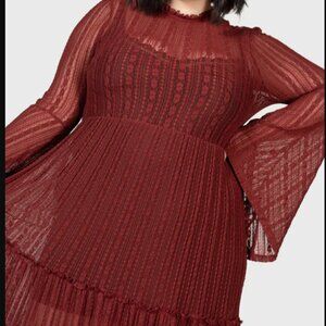 KILLSTAR Blood Red Maxi Dress Plus Size